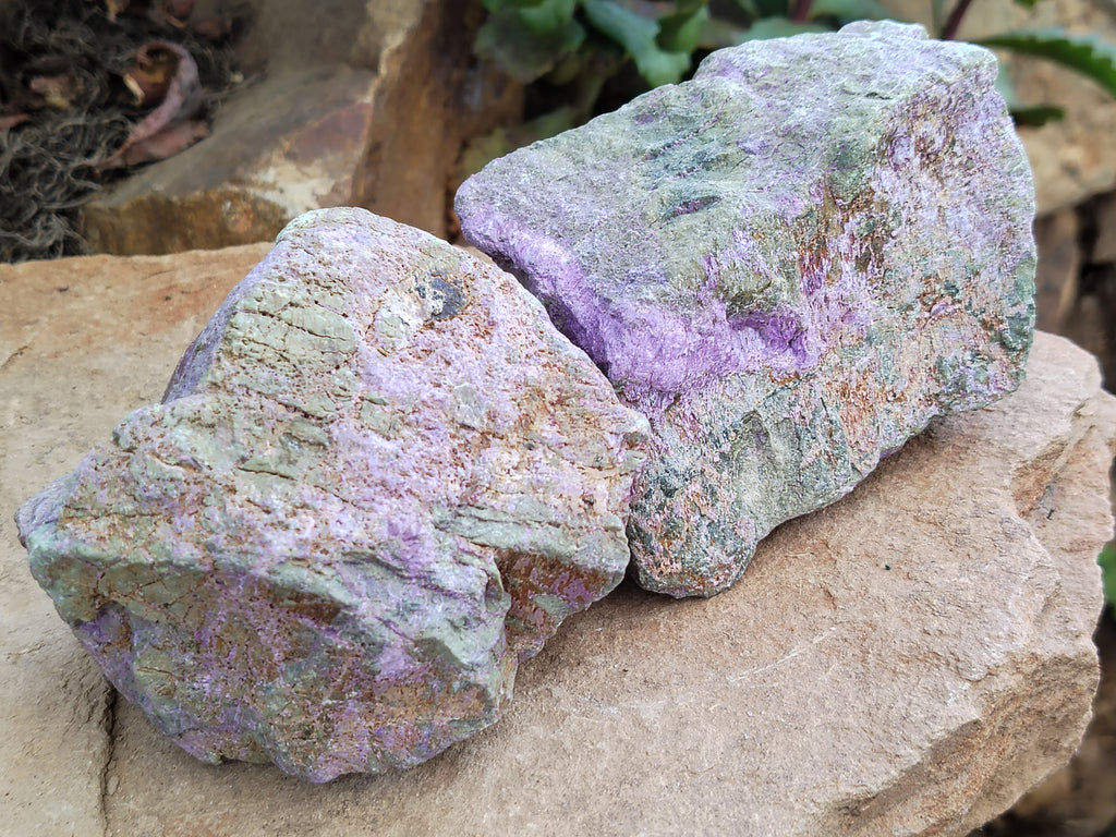 Natural Stichtite and Serpentine Cobbed Specimens x 6 From Barberton, South Africa - Toprock Gemstones and Minerals 