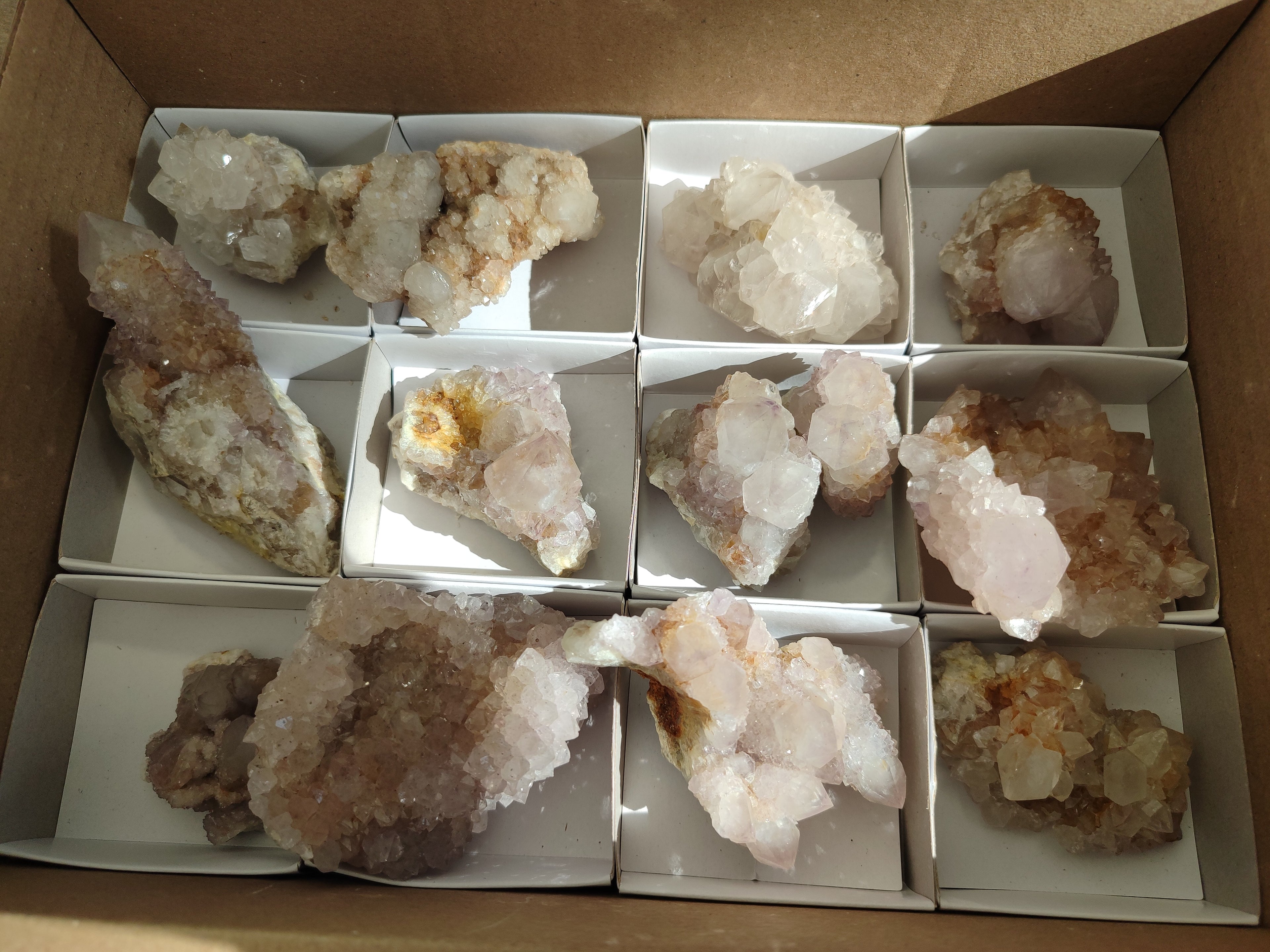 Natural Spirit Quartz Clusters x 13 From Boekenhouthoek, South Africa - Toprock Gemstones and Minerals 