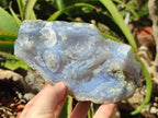 Natural Blue Lace Agate Geode Specimens x 2 From Malawi - Toprock Gemstones and Minerals 