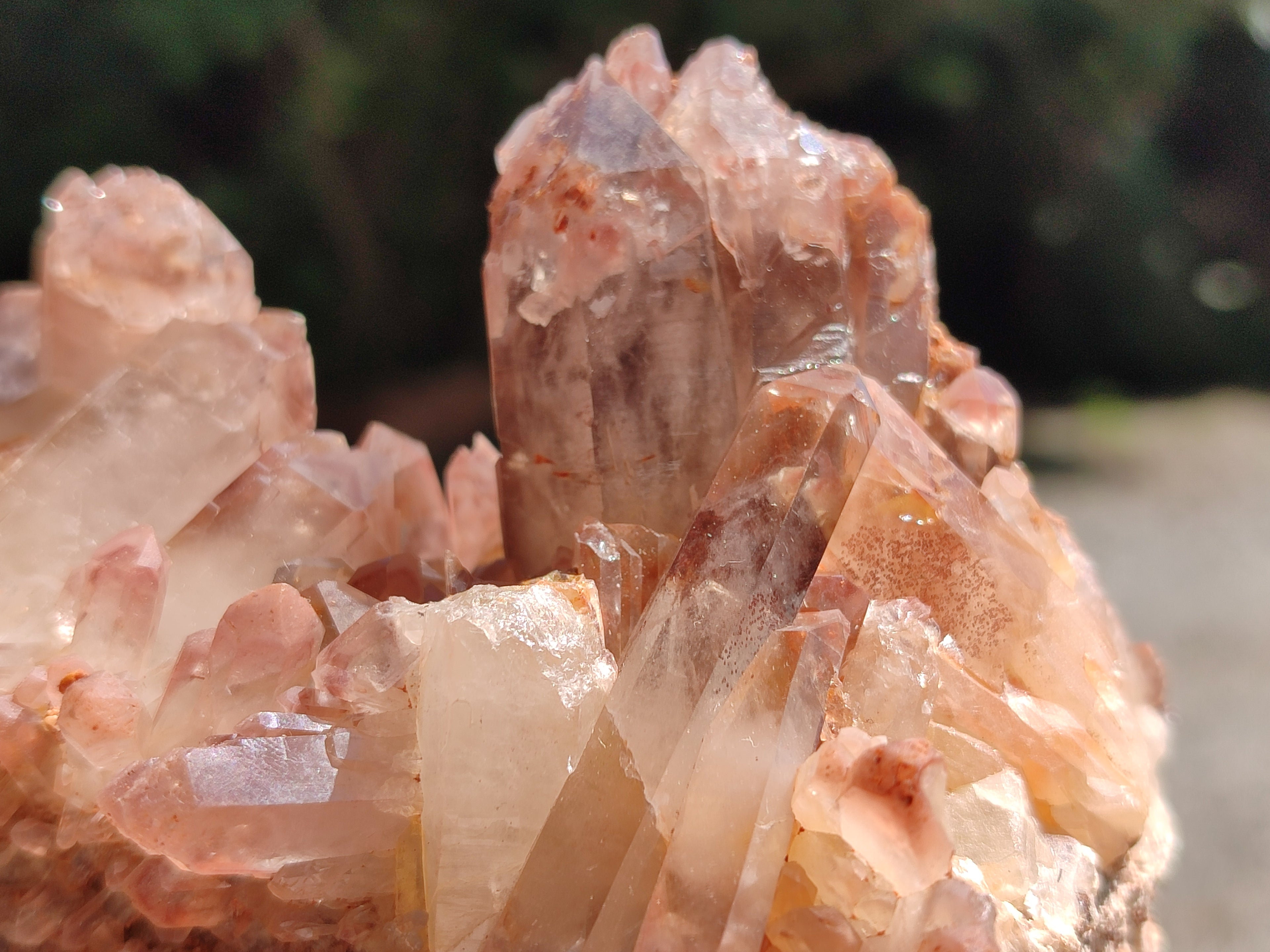 Natural Hematoid Quartz Clusters x 2 From Zambia - Toprock Gemstones and Minerals 