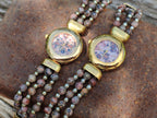 Polished Vintage La Fon Watch with Snakeskin Jasper Beads - Sold Per Item - From South Africa - Toprock Gemstones and Minerals 