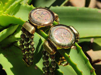 Polished Vintage La Fon Watch with Unakite Beads - Sold Per Item - From South Africa - Toprock Gemstones and Minerals 