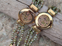 Polished Vintage La Fon Watch with Unakite Beads - Sold Per Item - From South Africa - Toprock Gemstones and Minerals 