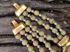Polished Vintage La Fon Watch with Unakite Beads - Sold Per Item - From South Africa - Toprock Gemstones and Minerals 