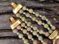 Polished Vintage La Fon Watch with Unakite Beads - Sold Per Item - From South Africa - Toprock Gemstones and Minerals 