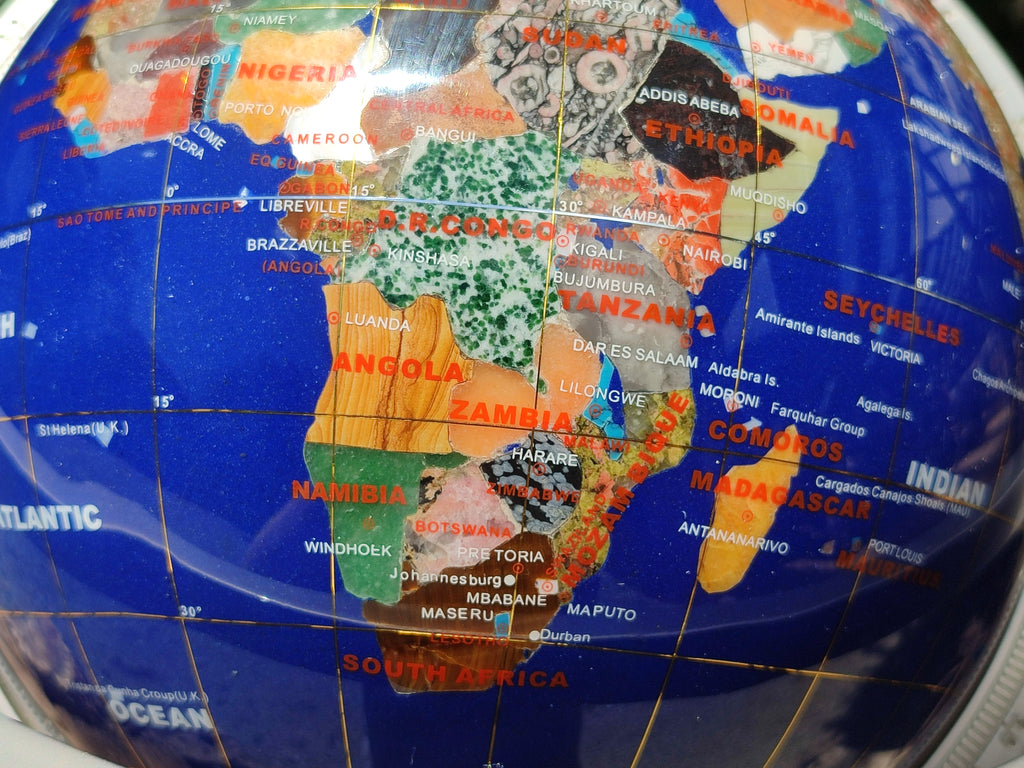 Polished Lapis Lazuli World Globe x 1 From China - Toprock Gemstones and Minerals 