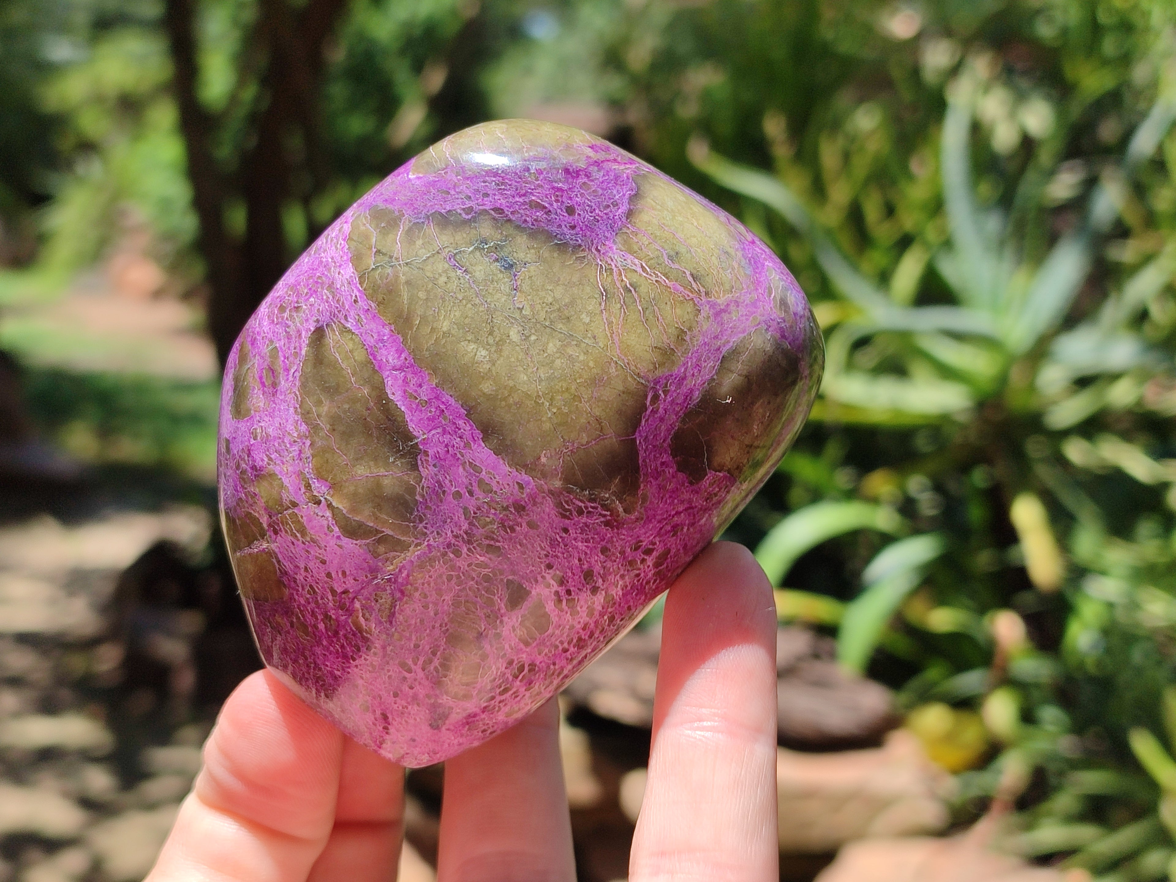 Polished Stichtite Standing Free Forms x 2 From Barberton, South Africa - Toprock Gemstones and Minerals 