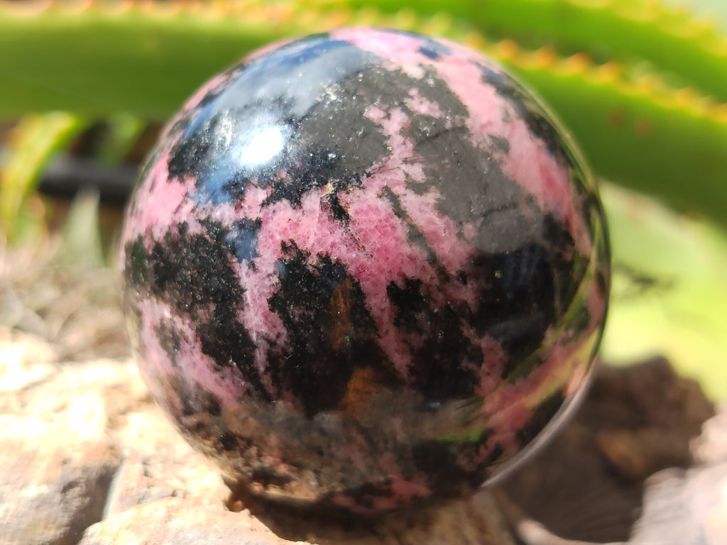 Polished Rhodonite Spheres x 6 From Ambindavato, Madagascar - Toprock Gemstones and Minerals 
