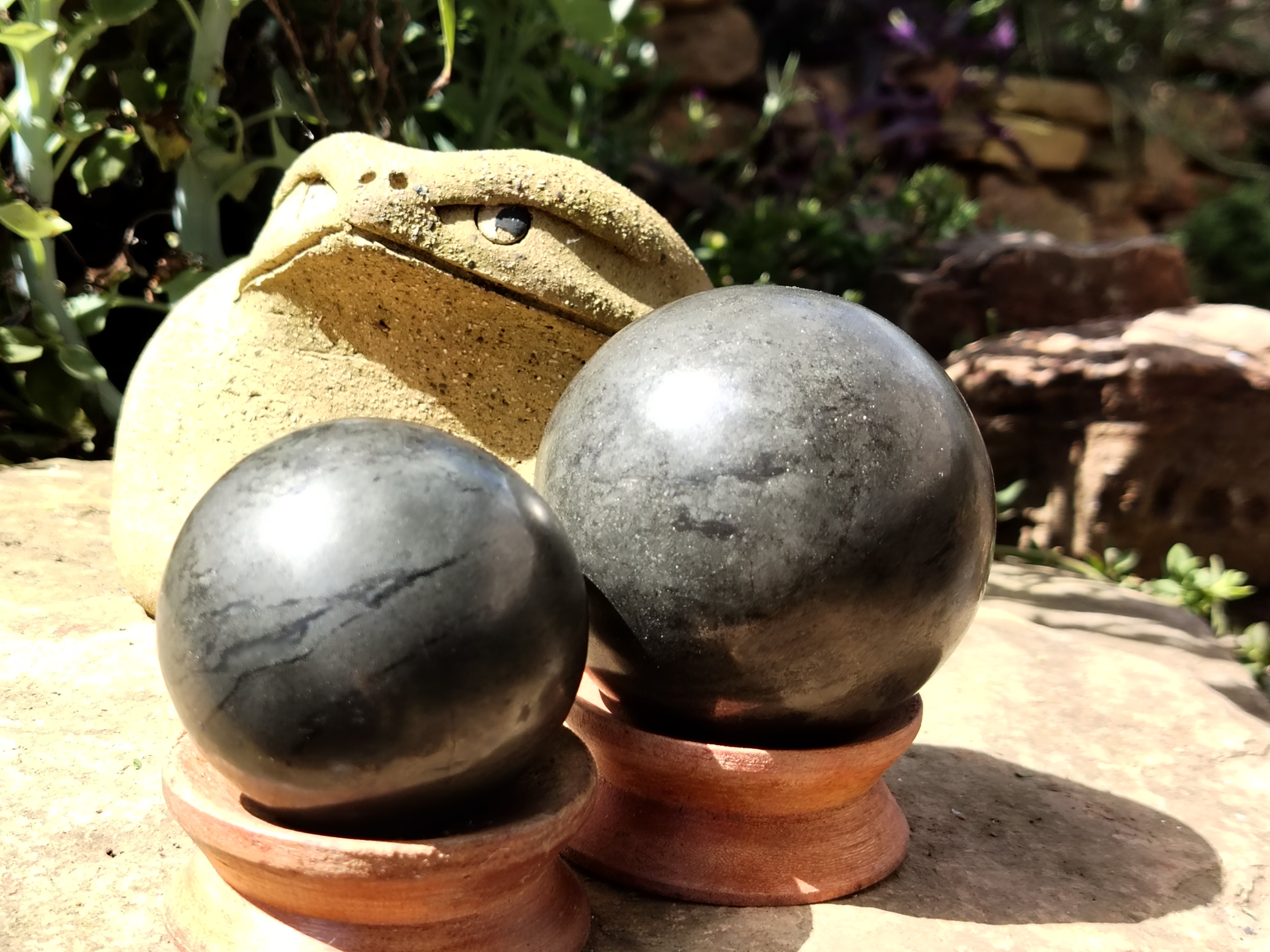 Polished Pharaoh Stone Sphere x 2 From Zimbabwe - Toprock Gemstones and Minerals 