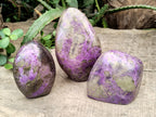 Polished Stichtite and Serpentine Standing Free Form x 3 From Barberton, South Africa - Toprock Gemstones and Minerals 