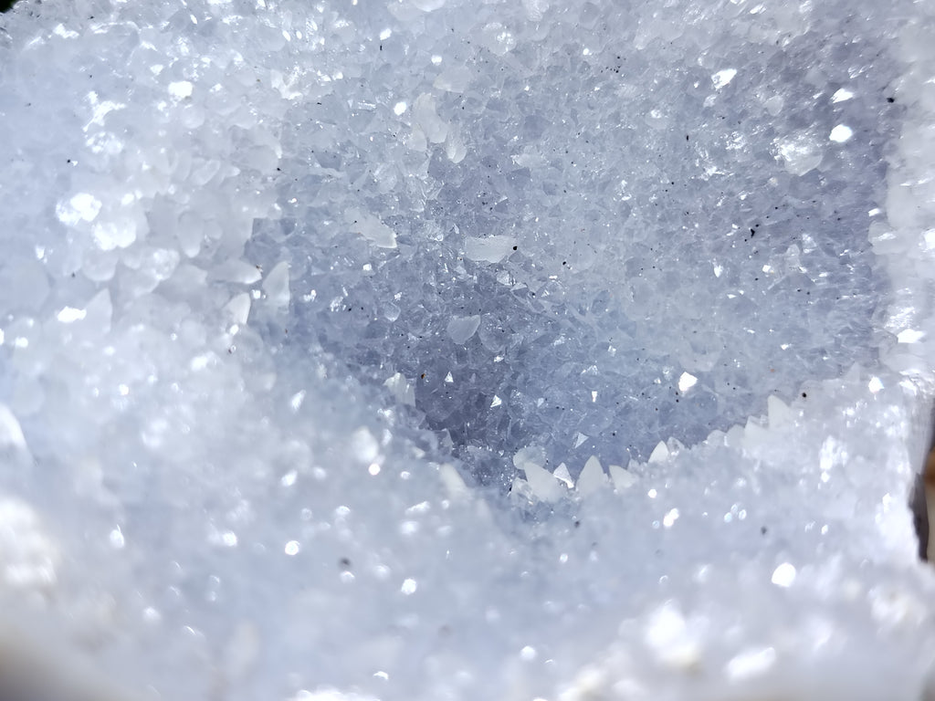 Natural Blue Lace Agate Geode Specimens x 3 From Malawi - Toprock Gemstones and Minerals 
