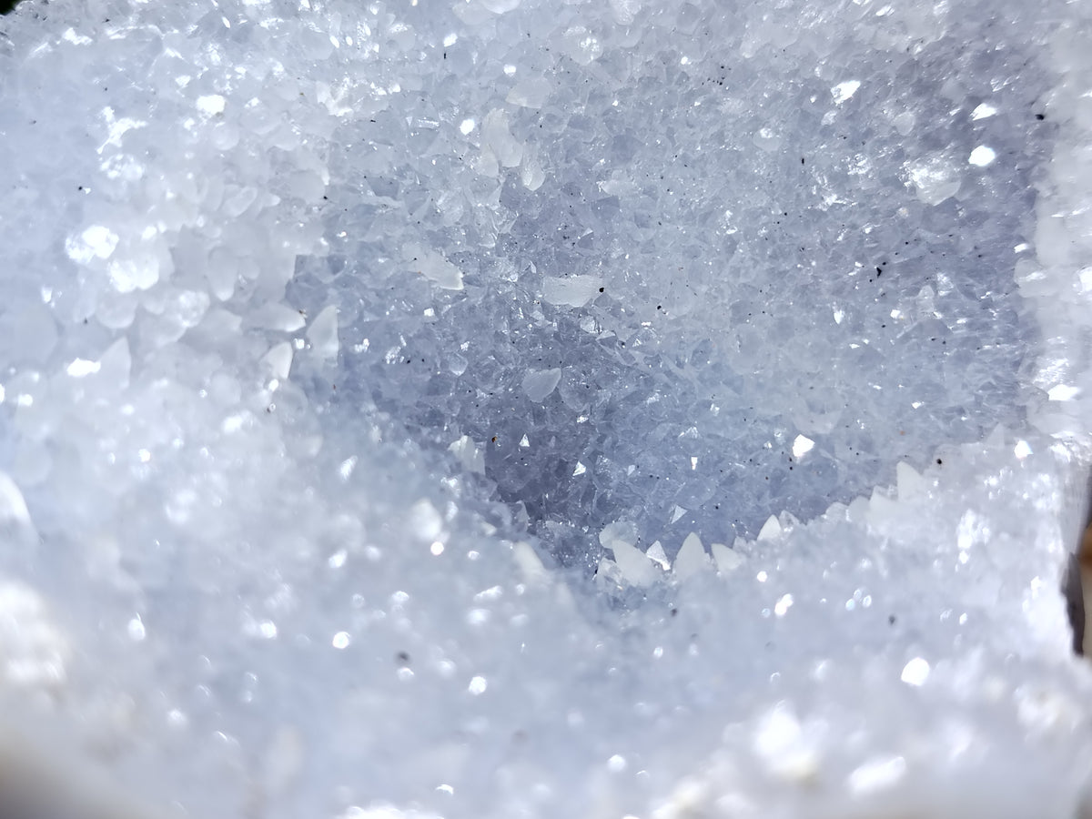 Natural Blue Lace Agate Geode Specimens x 3 From Malawi - Toprock Gemstones and Minerals 