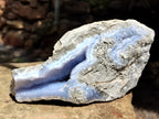 Natural Blue Lace Agate Geode Specimens x 3 From Malawi - Toprock Gemstones and Minerals 