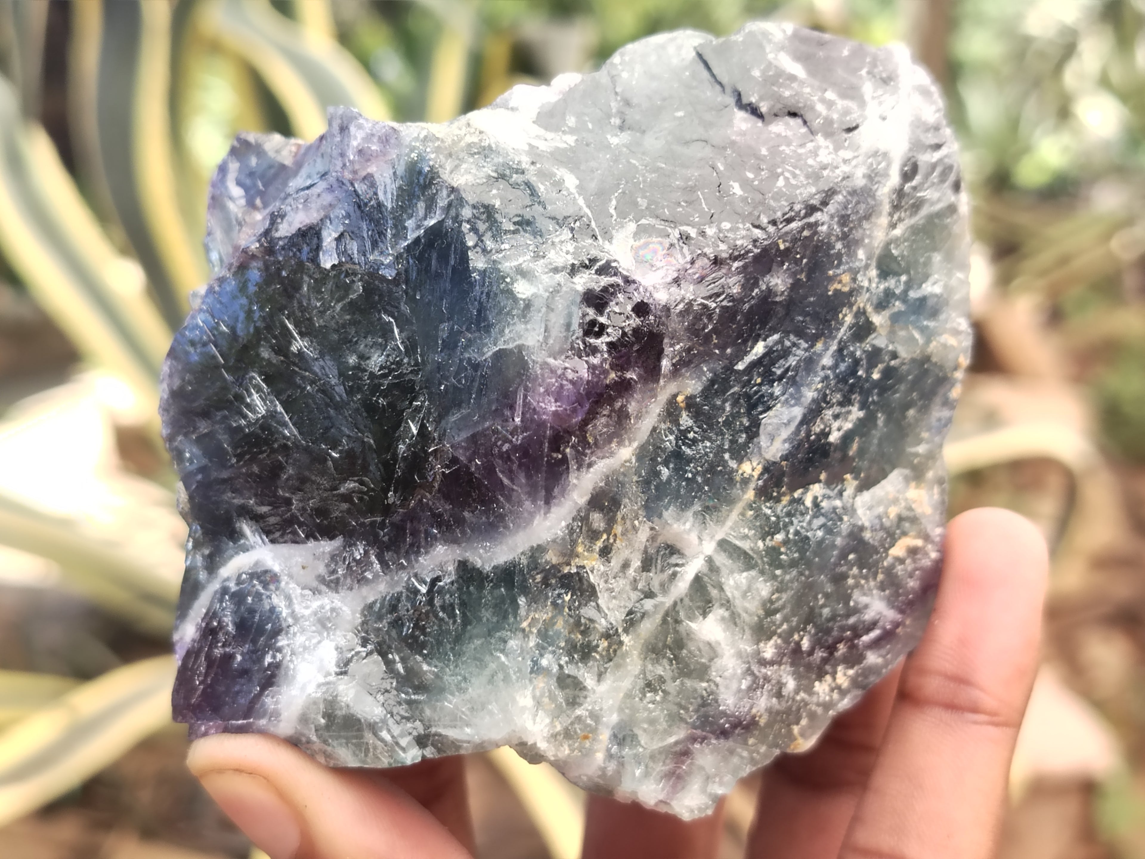 Natural Watermelon Fluorite Cobbed Specimens x 6 From Uis, Namibia - Toprock Gemstones and Minerals 