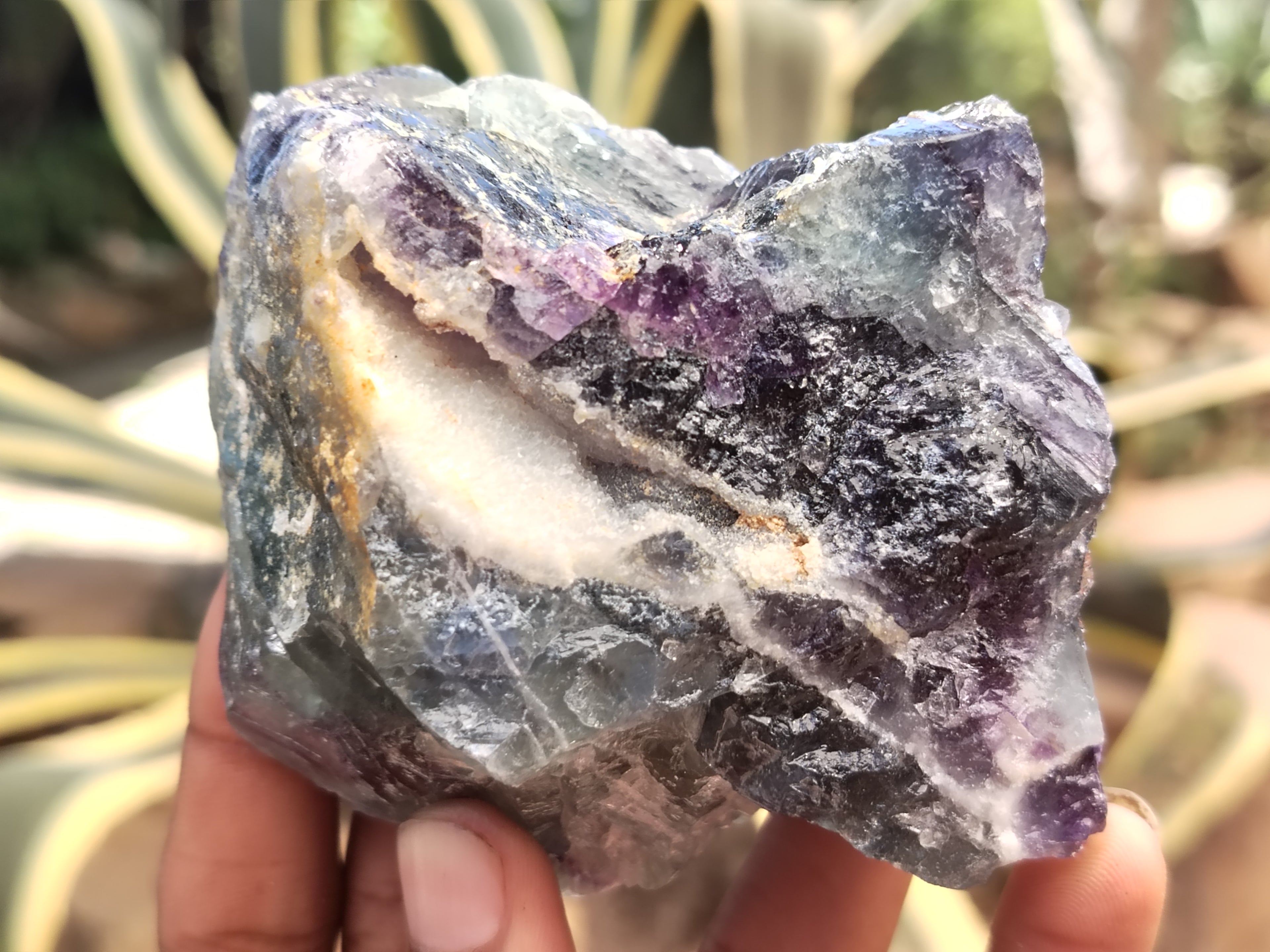 Natural Watermelon Fluorite Cobbed Specimens x 6 From Uis, Namibia - Toprock Gemstones and Minerals 