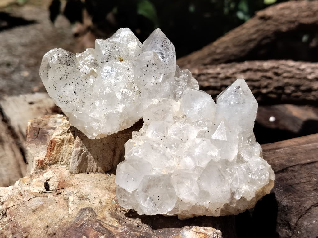 Natural Limonite Quartz Clusters x 12 From Solwezi, Zambia - Toprock Gemstones and Minerals 
