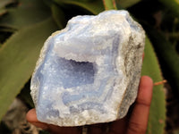 Natural Blue Lace Agate Geode Specimens x 3 From Malawi - Toprock Gemstones and Minerals 