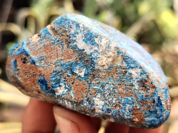 Polished Shattuckite with Azurite and Chrysocolla Free Forms x 7 From Congo - Toprock Gemstones and Minerals 