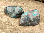 Polished Shattuckite with Azurite and Chrysocolla Free Forms x 7 From Congo - Toprock Gemstones and Minerals 