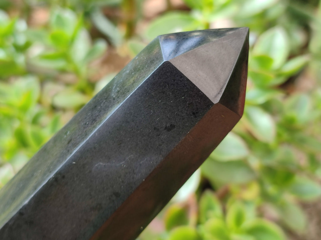 Polished Black Basalt Points x 4 From Antsirabe, Madagascar - Toprock Gemstones and Minerals 