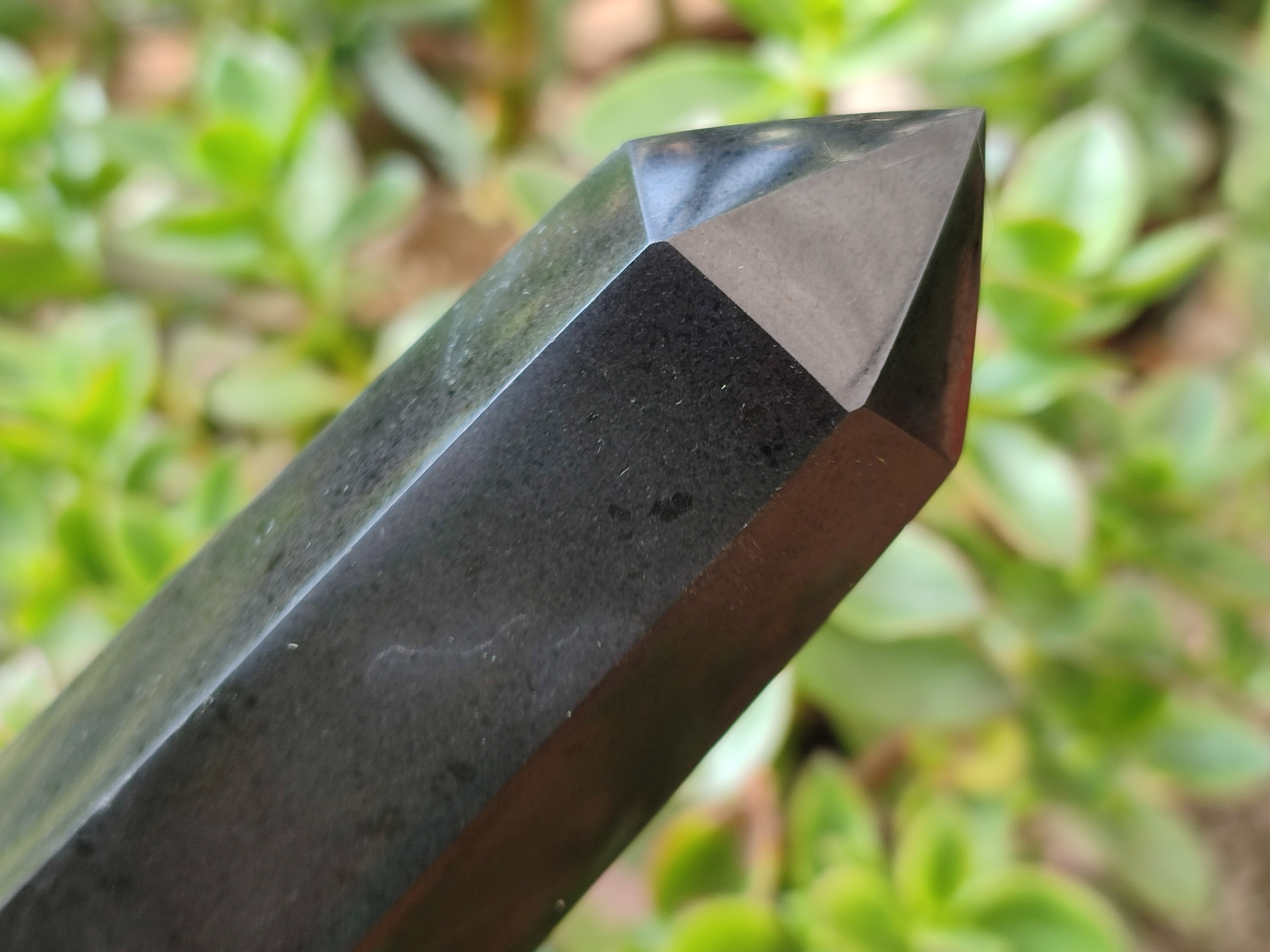 Polished Black Basalt Points x 4 From Antsirabe, Madagascar - Toprock Gemstones and Minerals 