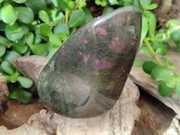 Polished Ruby Corundum In Chrome Verdite Standing Free Forms x 3 From Zimbabwe - Toprock Gemstones and Minerals 