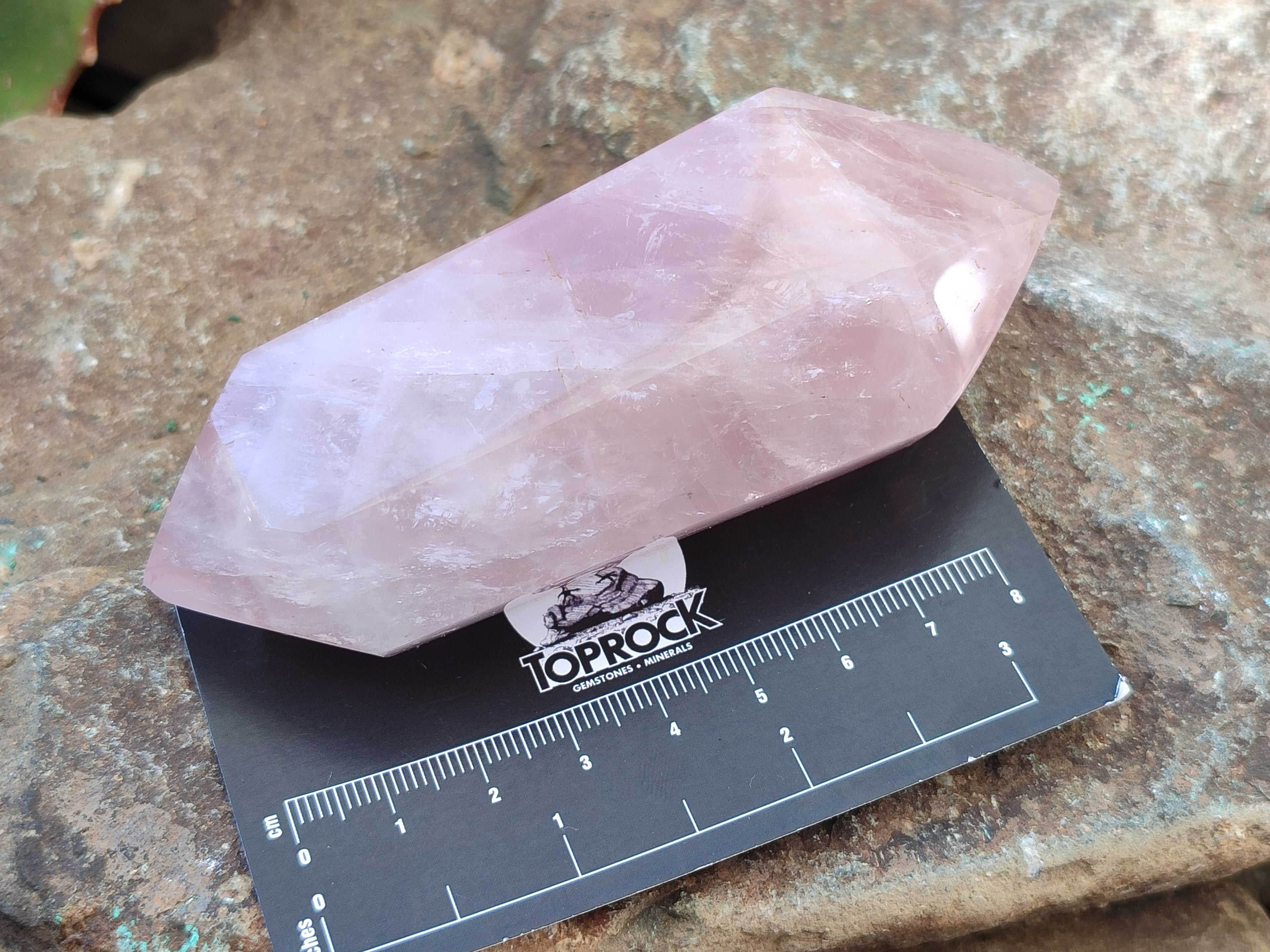 Polished Double Terminated Rose Quartz Points x 6 From Ambatondrazaka, Madagascar - Toprock Gemstones and Minerals 