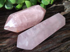Polished Double Terminated Rose Quartz Points x 6 From Ambatondrazaka, Madagascar - Toprock Gemstones and Minerals 