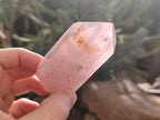 Polished Double Terminated Rose Quartz Points x 6 From Ambatondrazaka, Madagascar - Toprock Gemstones and Minerals 