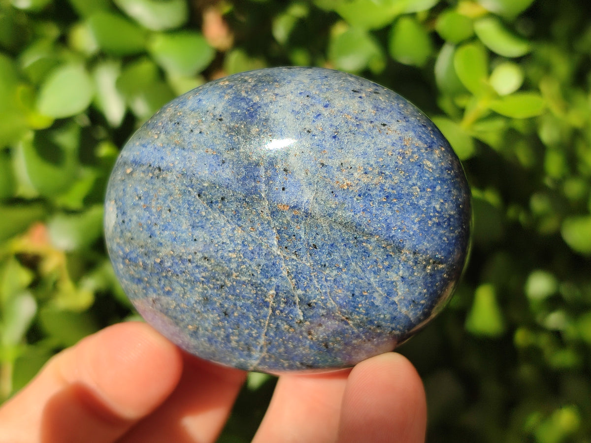 Polished Lazulite Palm Stones x 12 From Madagascar - Toprock Gemstones and Minerals 