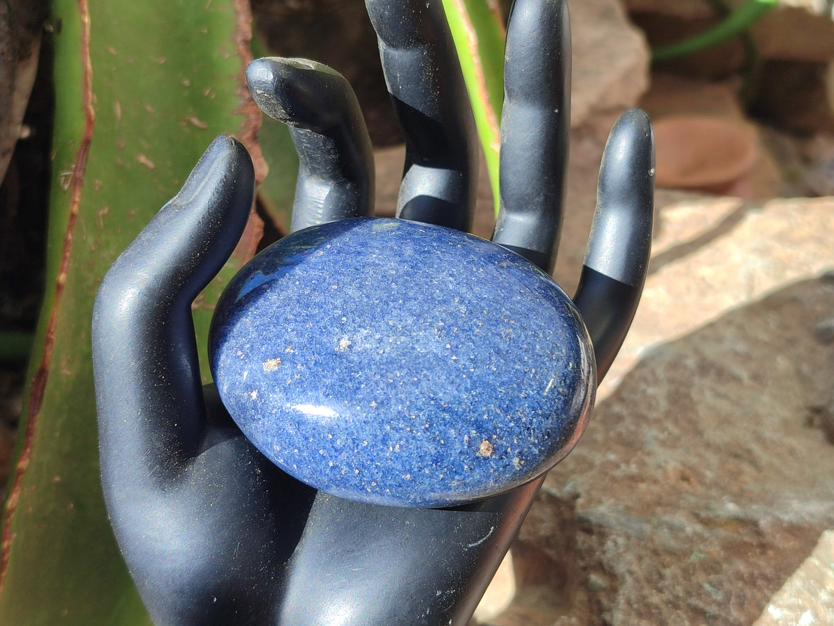 Polished Lazulite Palm Stones x 12 From Madagascar - Toprock Gemstones and Minerals 