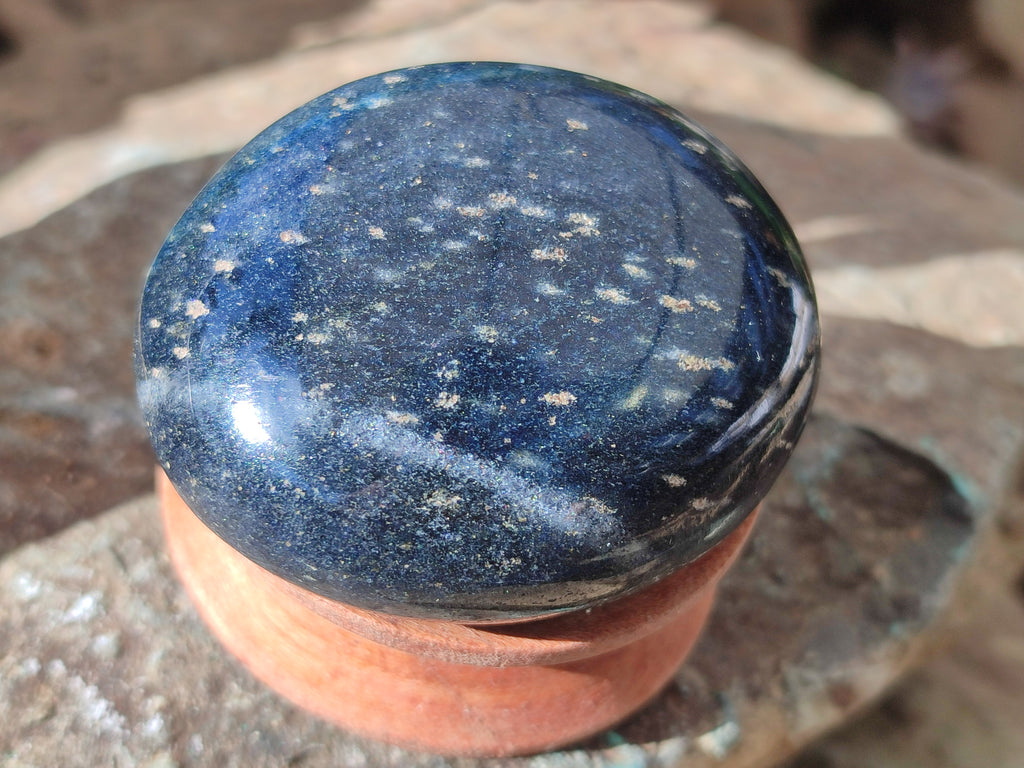 Polished Lazulite Palm Stones x 12 From Madagascar - Toprock Gemstones and Minerals 