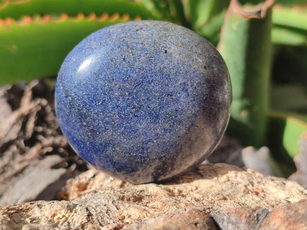 Polished Lazulite Palm Stones x 12 From Madagascar - Toprock Gemstones and Minerals 