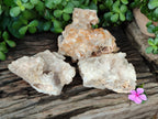 Natural Limonite Quartz Clusters x 3 From Solwezi, Zambia - Toprock Gemstones and Minerals 