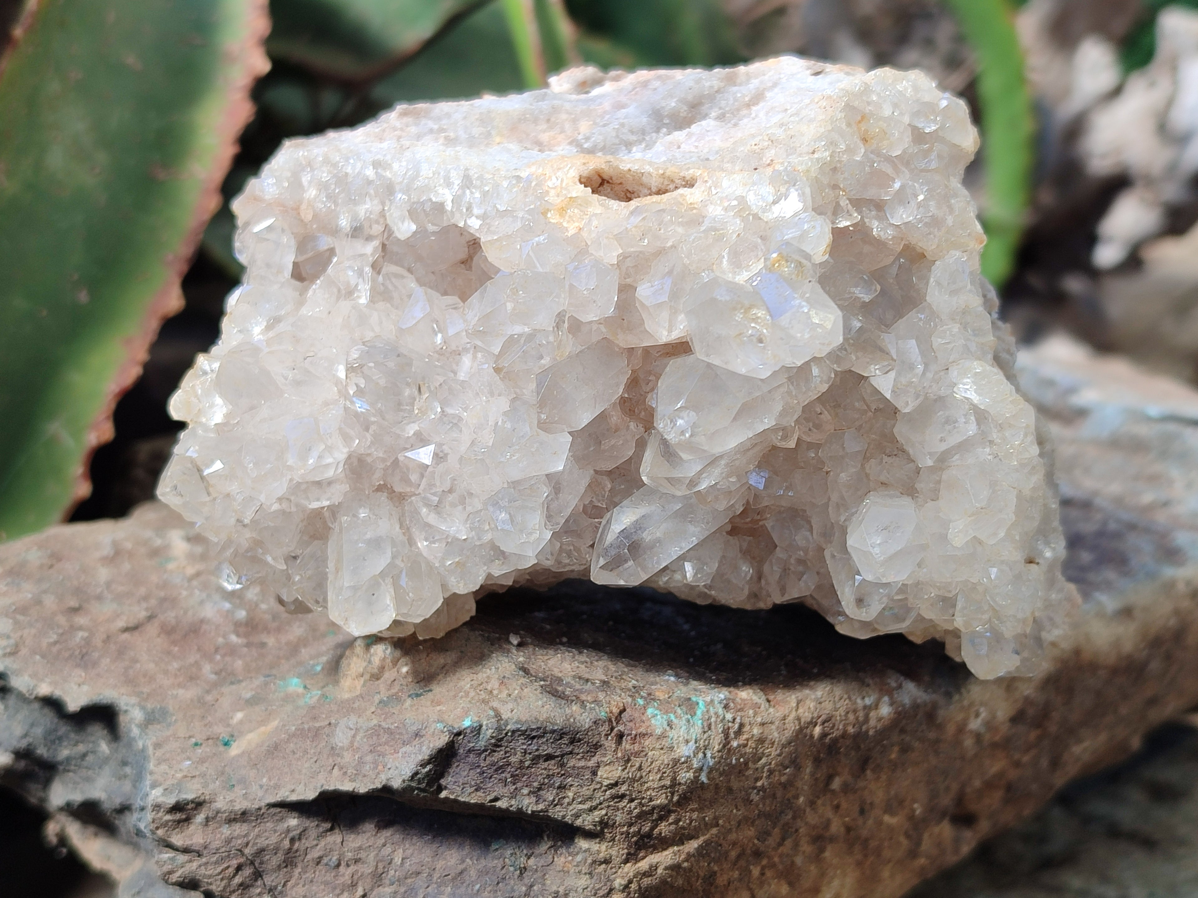 Natural Limonite Quartz Clusters x 3 From Solwezi, Zambia - Toprock Gemstones and Minerals 