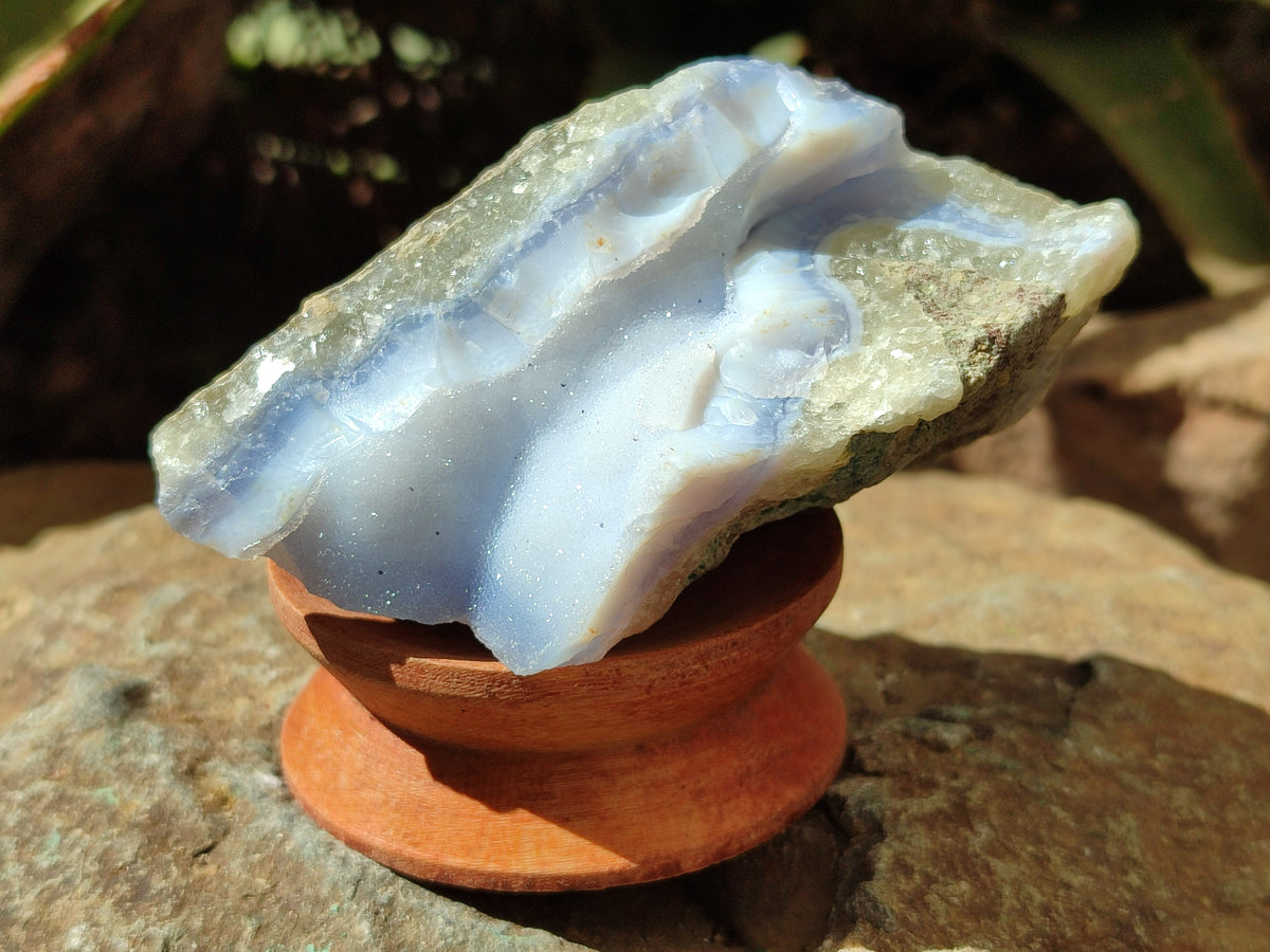 Natural Blue Lace Agate Geode Specimens x 12 From Nsanje, Malawi - Toprock Gemstones and Minerals 