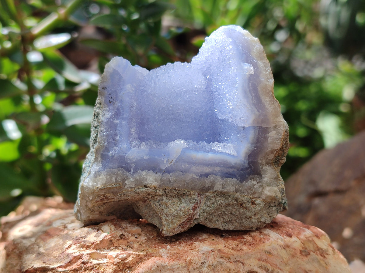 Natural Blue Lace Agate Geode Specimens x 12 From Nsanje, Malawi - Toprock Gemstones and Minerals 