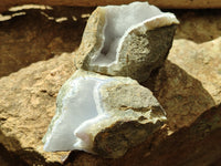 Natural Blue Lace Agate Geode Specimens x 12 From Nsanje, Malawi - Toprock Gemstones and Minerals 