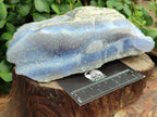Natural Blue Lace Agate Geode Specimens x 2 From Nsanje, Malawi - Toprock Gemstones and Minerals 