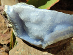 Natural Blue Lace Agate Geode Specimens x 2 From Nsanje, Malawi - Toprock Gemstones and Minerals 