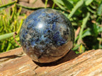 Polished Iolite Water Sapphire Spheres x 2 From Madagascar - Toprock Gemstones and Minerals 