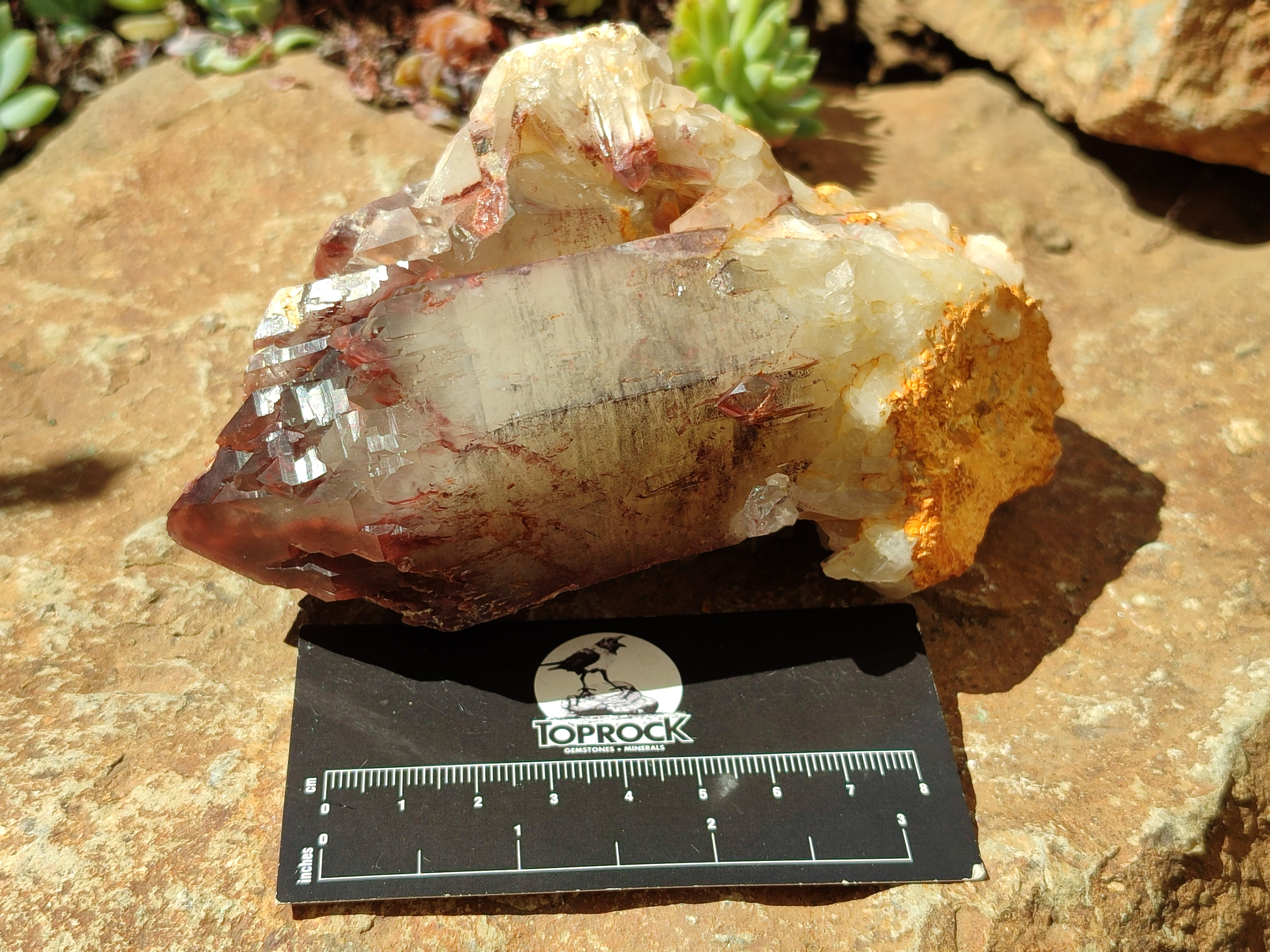 Natural Red Hematoid Quartz Clusters x 3 From Karoi, Zimbabwe - Toprock Gemstones and Minerals 
