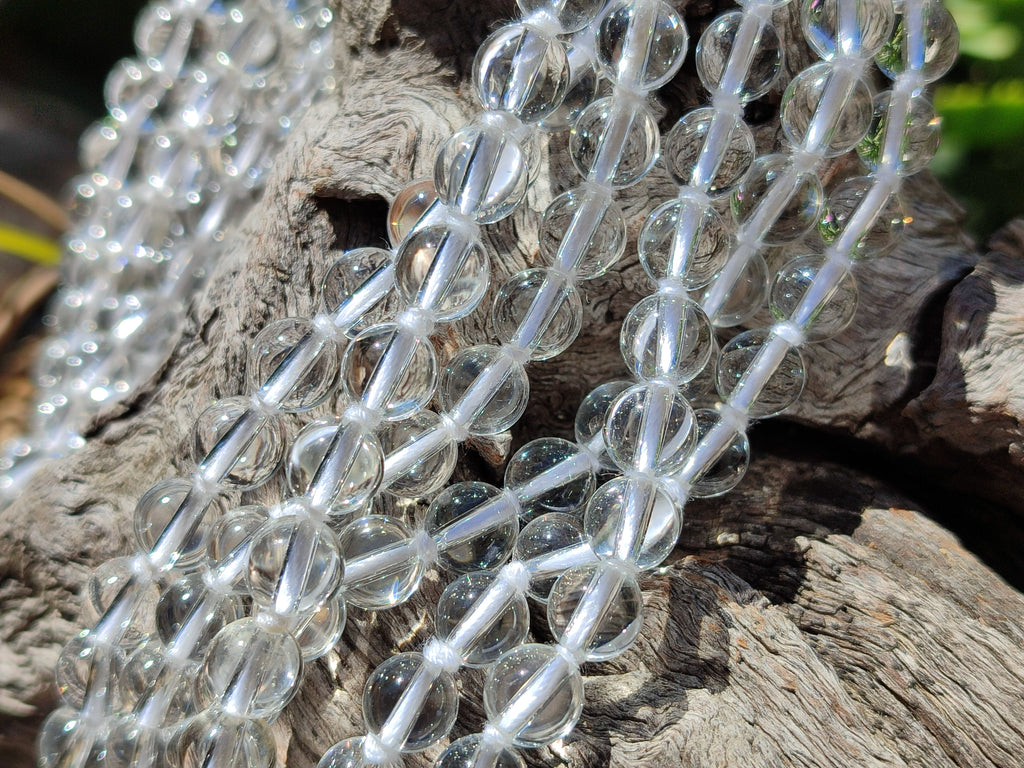 Polished Clear Quartz Beaded Necklace - Sold Per Item- From Madagascar - Toprock Gemstones and Minerals 