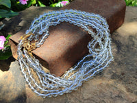 Polished Clear Quartz Beaded Necklace - Sold Per Item- From Madagascar - Toprock Gemstones and Minerals 