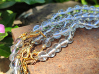 Polished Clear Quartz Beaded Necklace - Sold Per Item- From Madagascar - Toprock Gemstones and Minerals 
