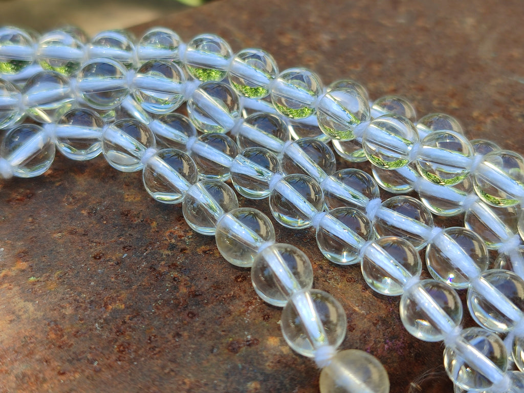 Polished Clear Quartz Beaded Necklace - Sold Per Item- From Madagascar - Toprock Gemstones and Minerals 