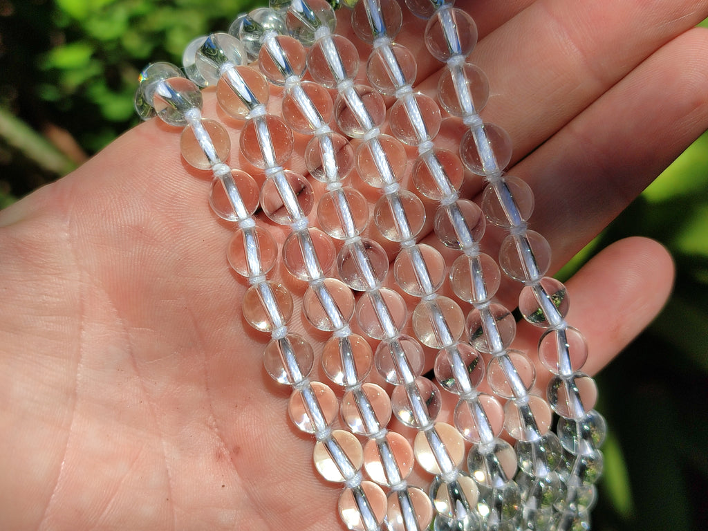 Polished Clear Quartz Beaded Necklace - Sold Per Item- From Madagascar - Toprock Gemstones and Minerals 