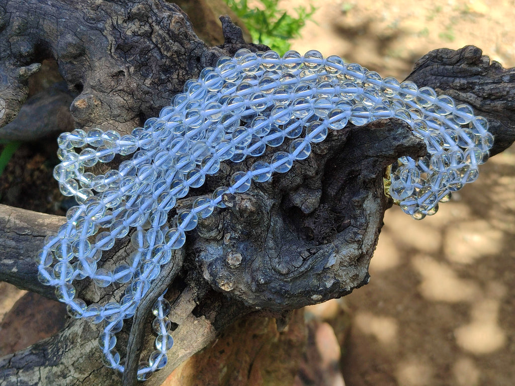 Polished Clear Quartz Beaded Necklace - Sold Per Item- From Madagascar - Toprock Gemstones and Minerals 