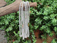 Polished Clear Quartz Beaded Necklace - Sold Per Item- From Madagascar - Toprock Gemstones and Minerals 