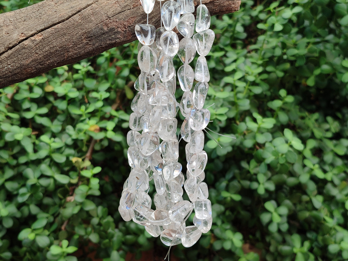 Polished Clear Rock Quartz Crystal Crafting String - Sold Per Item - From Madagascar - Toprock Gemstones and Minerals 